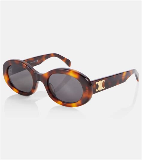 celine sunglasses triomphe 01|Celine triomphe 52mm oval sunglasses.